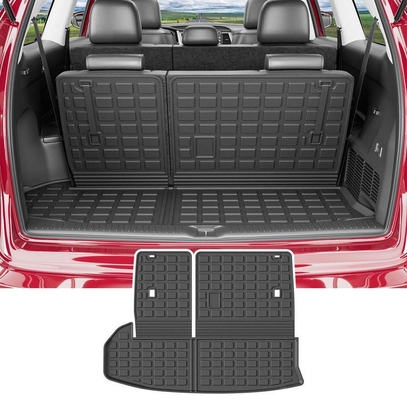 Xipoo Cargo Mat Compatible with 20142019 Toyota Highlander Trunk Mat Backrest Trunk Liner Cargo Liner Replacement for 20142019 Highlander Accessories