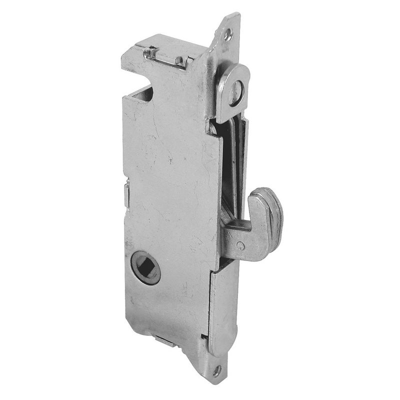 PrimeLine E 2199 Stainless Steel Mortise Lock Adjustable SpringLoaded Hook Latch for Sliding Patio Doors Made of Wood Aluminum Vinyl 31116 45 Degree Keyway Round Face Single Pack
