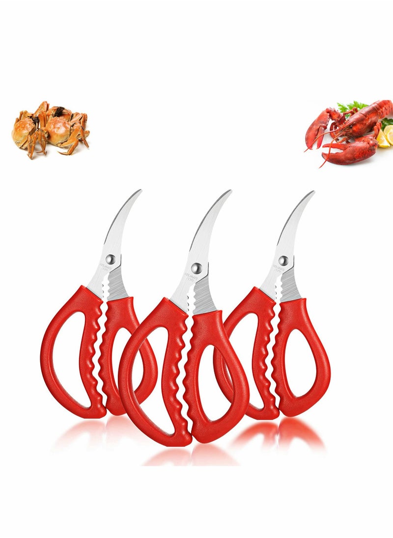 Generic Multifunctional Stainless Steel Seafood Scissors Set for Shrimp Crab and Lobster 3PCS Kitchen Tools  - Image 1