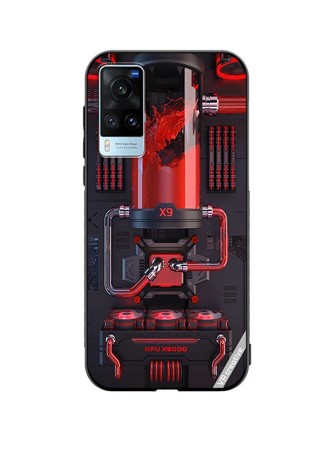 VR CREATIVE Protective Case Cover For Vivo X60 Red X9 Design Multicolour - Image 1