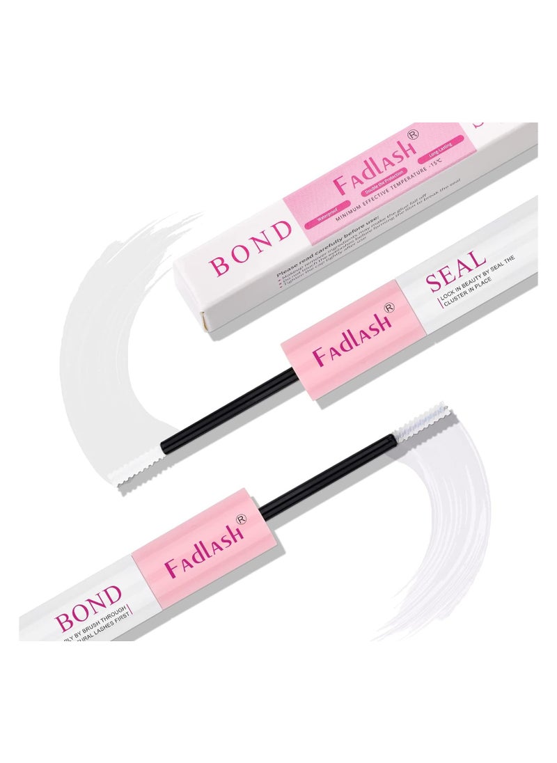 FADLASH - FADLASH Lash Bond and Seal 10ml Individual Lashes Glue and Seal Super Strong Hold DIY Lash Extension Kit Hold 48-72 Hours Waterproof Cluster Lash Glue Latexfree Eyelash Extension Kit, Pack Of 1 - Image 1