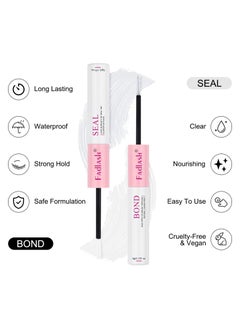 FADLASH FADLASH Lash Bond and Seal 10ml Individual Lashes Glue and Seal Super Strong Hold DIY Lash Extension Kit Hold 48-72 Hours Waterproof Cluster Lash Glue Latexfree Eyelash Extension Kit, Pack Of 1  - Image 2