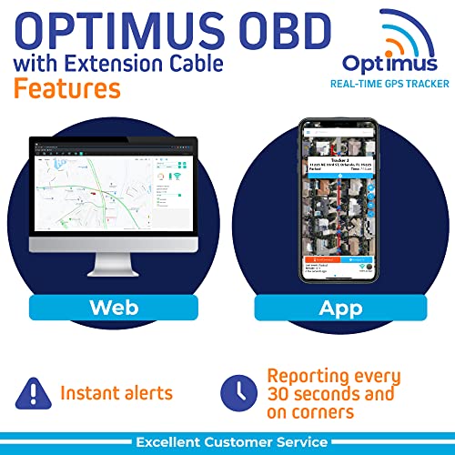 Optimus Plug-in GPS Tracker for Cars - Easy Installation - Harsh Driving Alerts - Reporting History and More - Extension Cable Included - Image 4