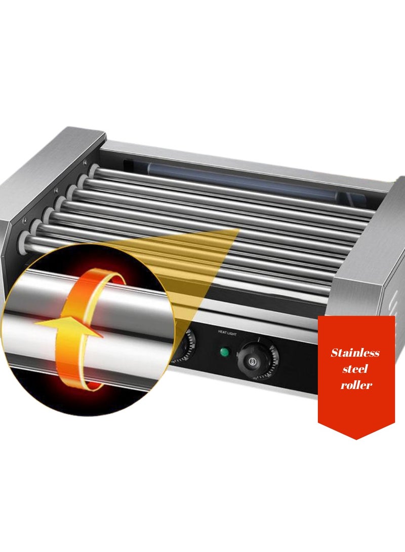 McDou Hot Dog Roller, 5 Non-stick Rollers (304 Stainless Steel), 12 Hot Dog Sausage Griller, Suitable for Restaurants, Coffee Shops, Supermarkets, etc. - Image 4