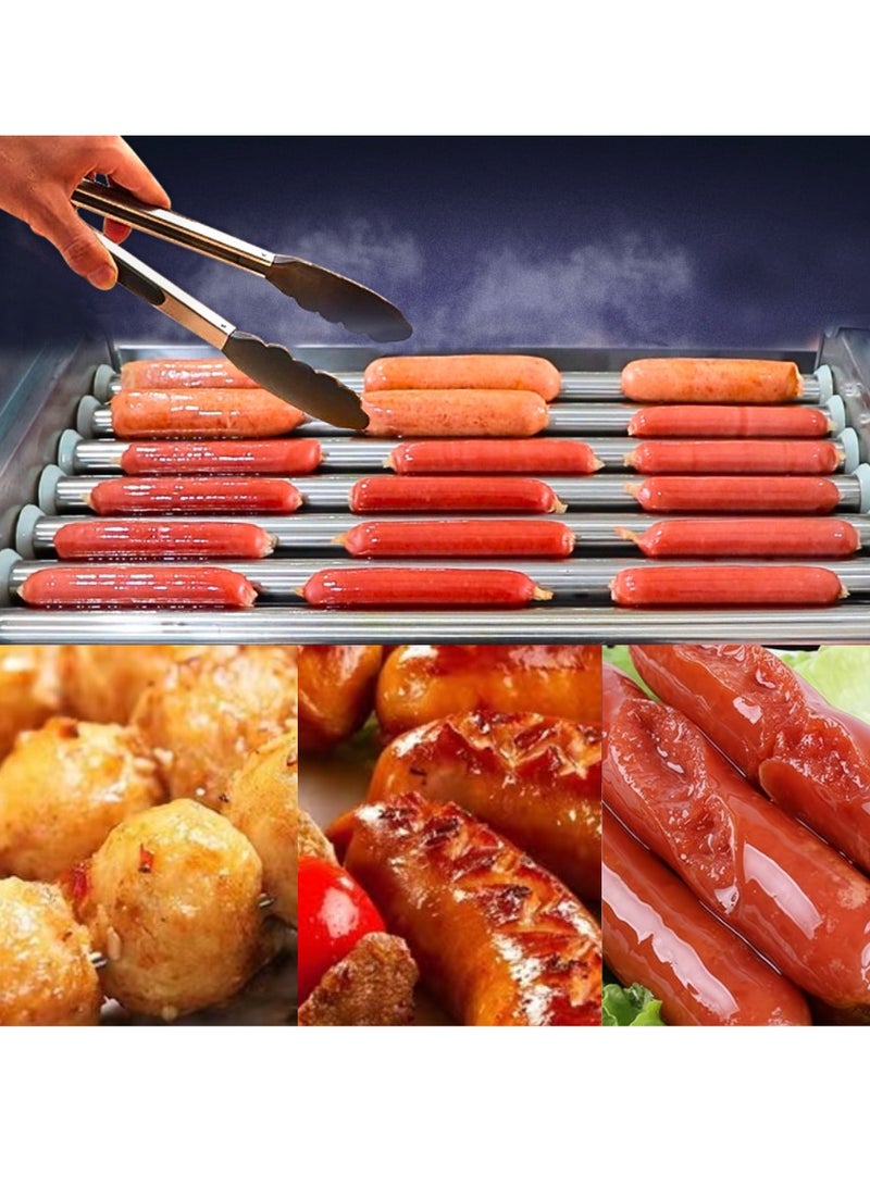 McDou Hot Dog Roller, 5 Non-stick Rollers (304 Stainless Steel), 12 Hot Dog Sausage Griller, Suitable for Restaurants, Coffee Shops, Supermarkets, etc. - Image 3