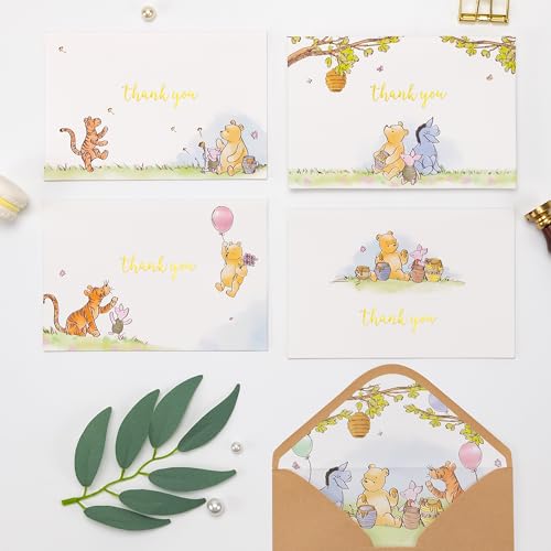 Crisky 50 Pack Cute Bear Thank You Cards Blank Inside with Envelopes and Stickers for Birthdays, Baby Showers, Friendsgiving - Image 5