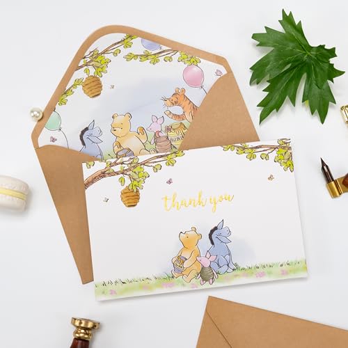 Crisky 50 Pack Cute Bear Thank You Cards Blank Inside with Envelopes and Stickers for Birthdays, Baby Showers, Friendsgiving - Image 4