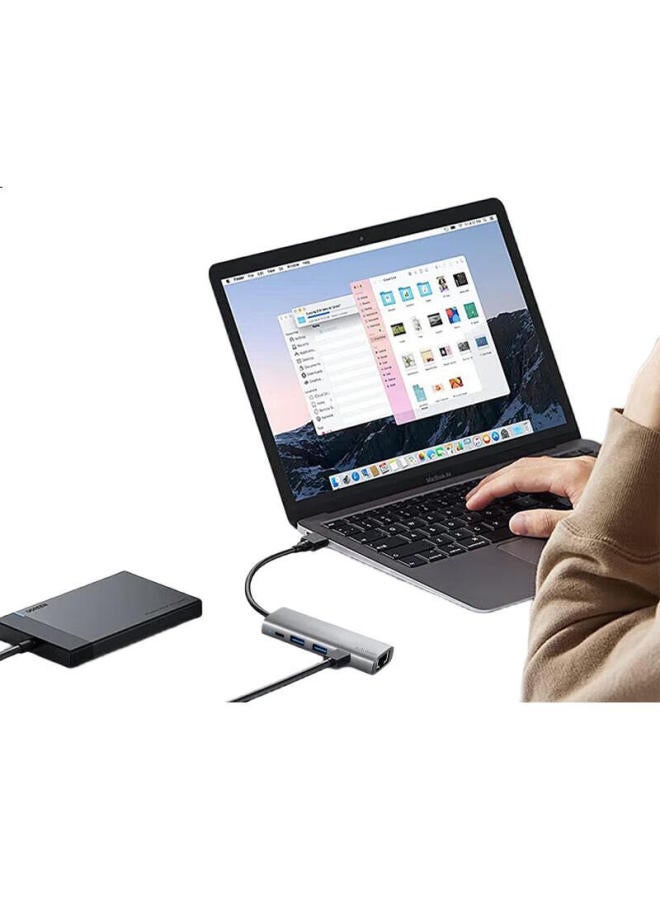 thinkpad Lenovo Usb To Ethernet Adapter Rj45 Gigabit Ethernet Adapter Usb Hub Splitter Notebook Expansion Dock Adapter Extension Cable Lra3 - Image 1