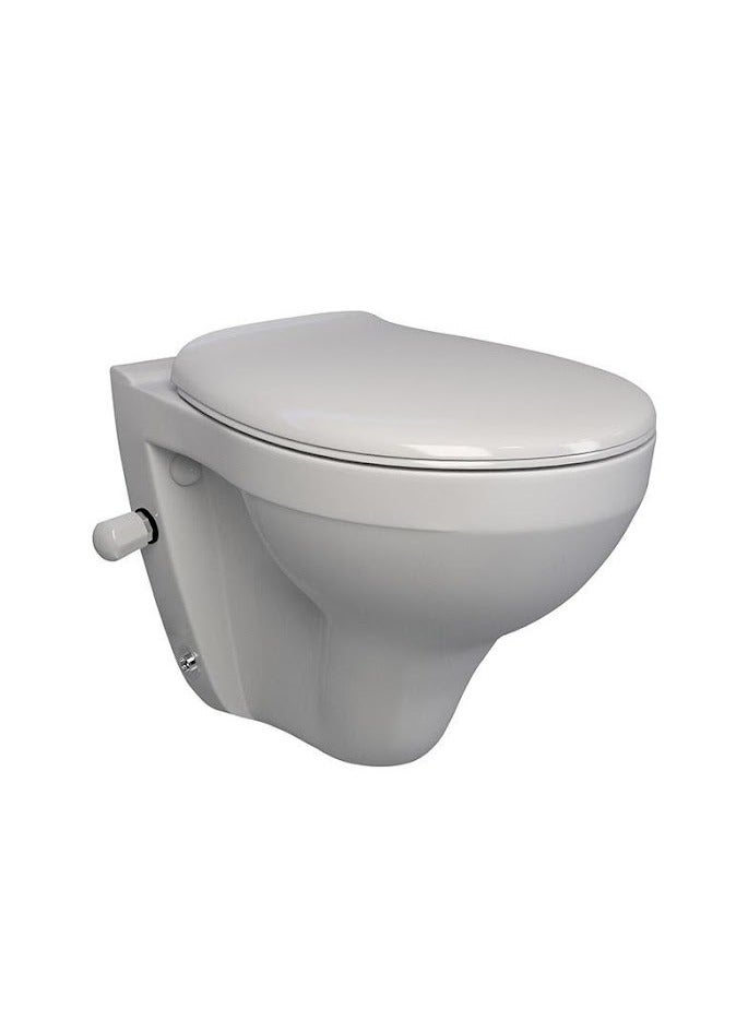 Remas Toilet Seat White with Dish and Hanger