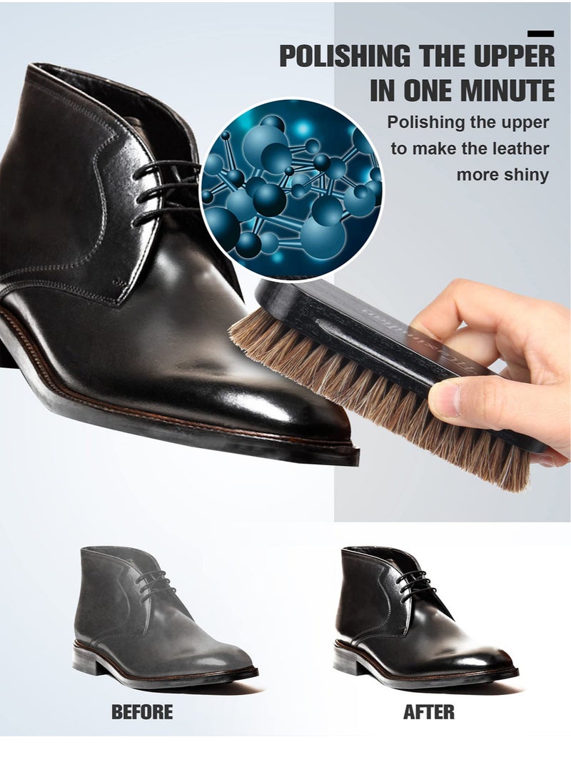 Maximilian - Shoe Polish Care Kit Leather Conditioner and Cleaner for Cleaning and Shining Leather Shoes Boots, Including Black and Neutral Polish Wax Cleaning Cloth Buffing Brush and Shoe Horn - Image 1