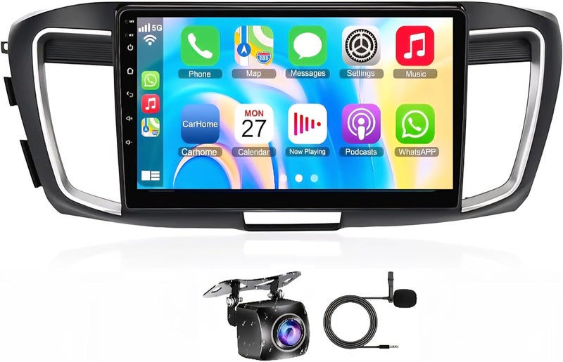 Vierex FIT Honda Accord Car Stereo Honda Accord Android Screen 2013-2017 with Wireless Android Auto, CarPlay, GPS Navigation, Bluetooth, 1080P Camera (2+32GB Carplay 4CORE) - Image 1