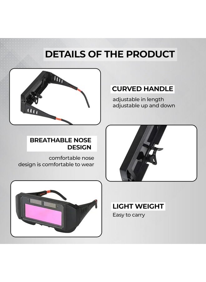 Robustt Auto Darkening Welding Goggles - Pack of 1 | PC & ABS Material | Adjustable Wearing Design | Solar Welding Goggles | UV Resistant | Multi Purpose - pzsku/ZE4CBA938ED08F2573FCAZ/45/_/1740982734/f422b61f-3979-4287-b788-73c11eed9d6a