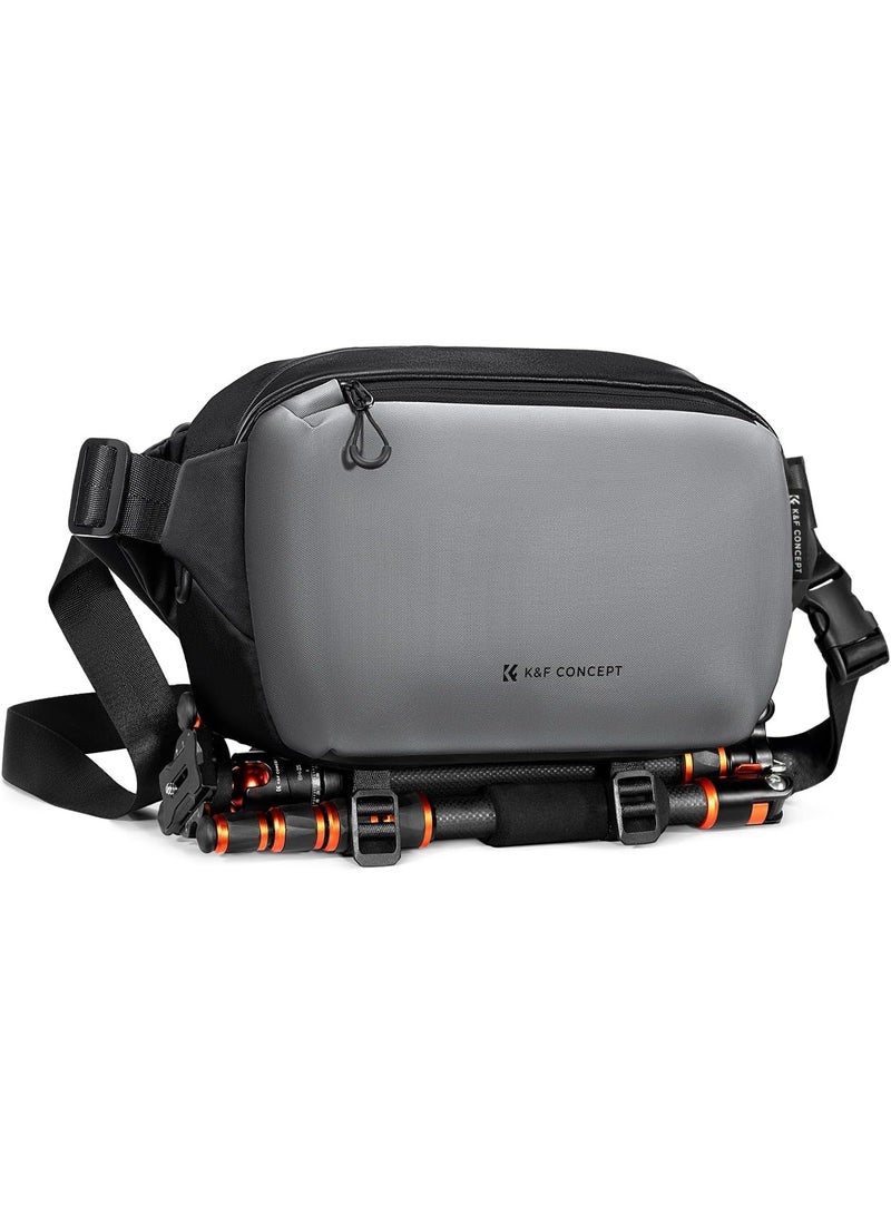 K&F Concept حقيبة كتف 2 في 1 سعة 10 لتر حقيبة يومية وحقيبة كاميرا متعددة الوظائف حقيبة ظهر DSLR سوداء محمولة - Image 1