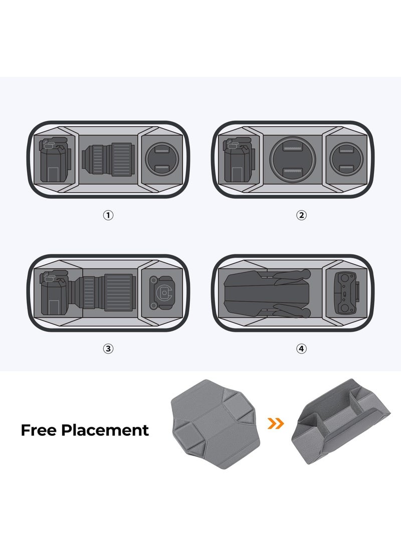 K&F Concept حقيبة كتف 2 في 1 سعة 10 لتر حقيبة يومية وحقيبة كاميرا متعددة الوظائف حقيبة ظهر DSLR سوداء محمولة - Image 4