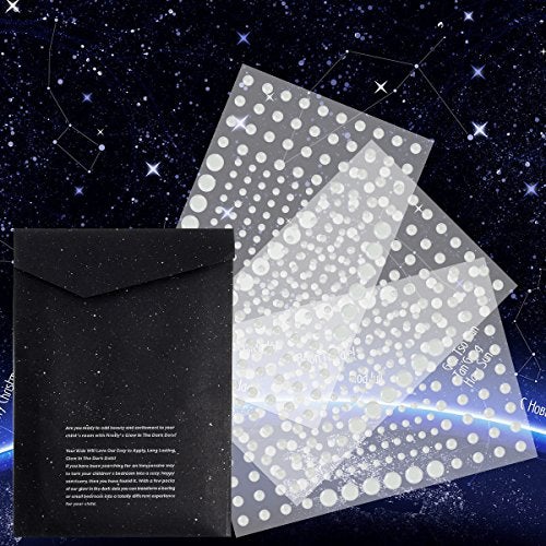 DAGOU Realistic 3D Domed Glow in The Dark Stars,606 Dots for Starry Sky, Home Decor Stickers for Kids Bedding Room(606 Stars) - Image 4