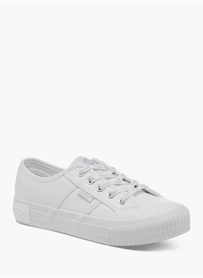 Lee Cooper - Women's Logo Embossed Sneakers with Lace-Up Closure - Image 1