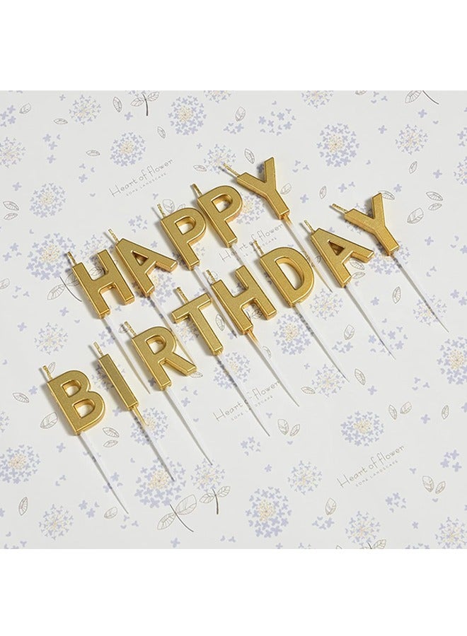 مجموعة من 26 شمعة عيد ميلاد على شكل أحرف، شموع كعك، شموع كب كيك لعيد الميلاد وحفلات الزفاف وحفلات الحظ (ذهبي + وردي)