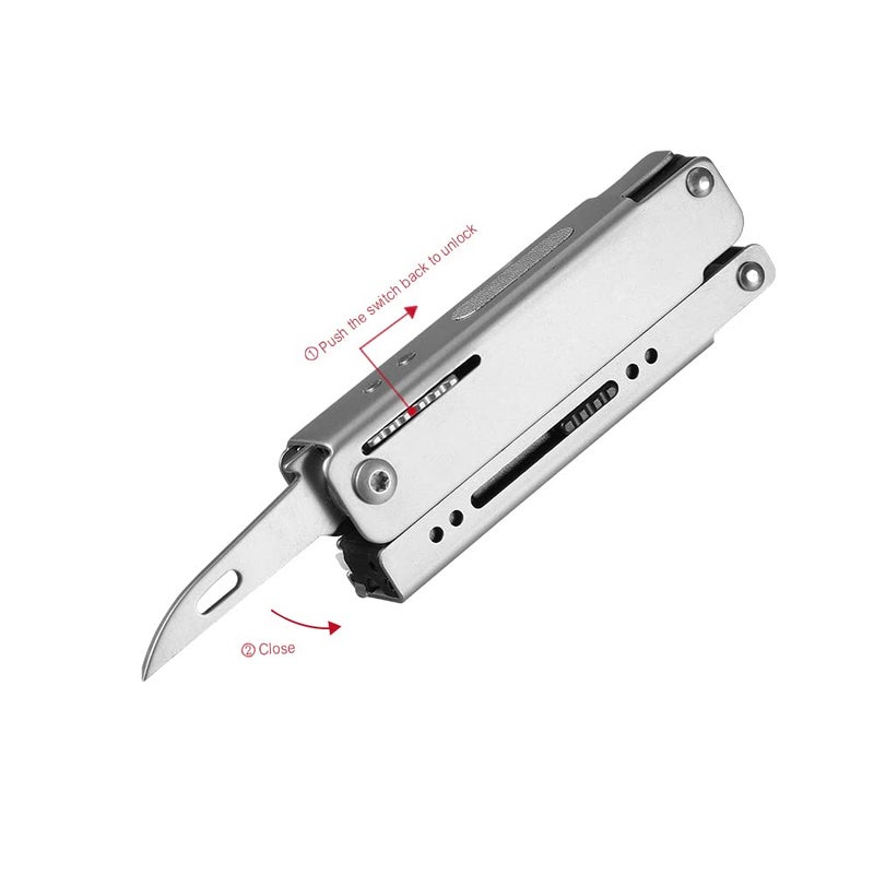 ROXON M3 13 in 1 Multi Tool EDC Knife And Scissors with Toothpick & Tweezers Practical Small and Exquisite Multitool - Image 3