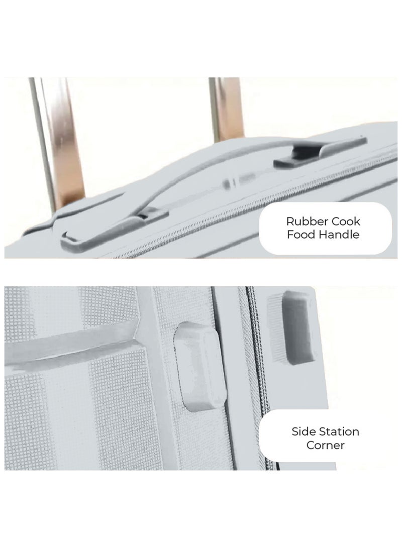 Reflection PP Cabin Luggage Airline Approved, Scratchproof Lightweight 20 Inch Luggage- 360° Silent Wheels, PP Hard Suitcase Trolley, Spinner Wheels, Travel Luggage  (20-Inch , Sand Grey) - Image 5