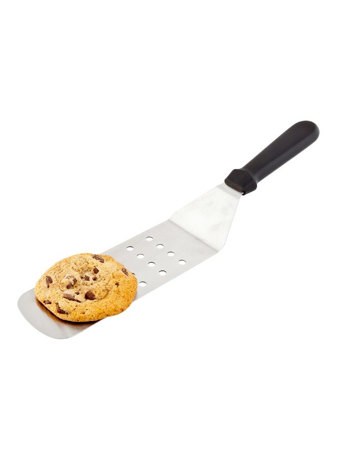 Restaurantware Perforated Turner, Grill Turner, Griddle Spatula - 10" Blade - Stainless Steel - Commercial Grade - Plastic Handle - 1ct Box - Met Lux - Image 2