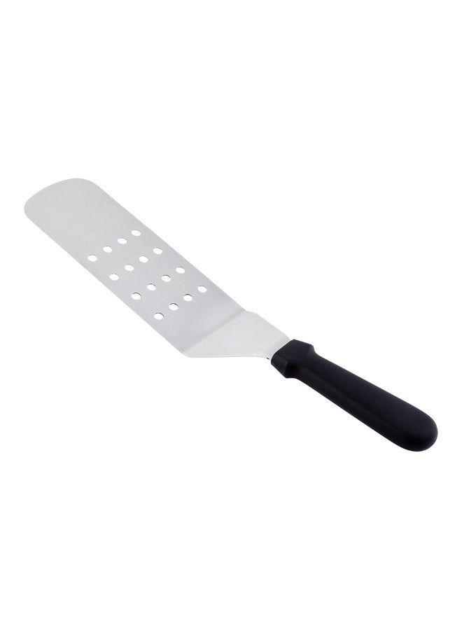 Restaurantware Perforated Turner, Grill Turner, Griddle Spatula - 10" Blade - Stainless Steel - Commercial Grade - Plastic Handle - 1ct Box - Met Lux - Image 1