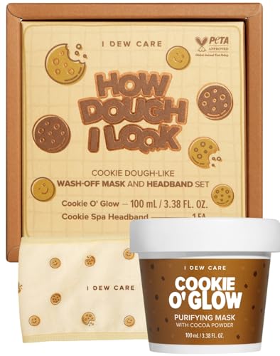 I DEW CARE Wash Off Face Mask Set  How Dough I Look  Headband Hyaluronic Acid Skincare Essentials Moisturizing Hydrating Soothing Deep Cleansing for Dry Sensitive Skin 338 Oz