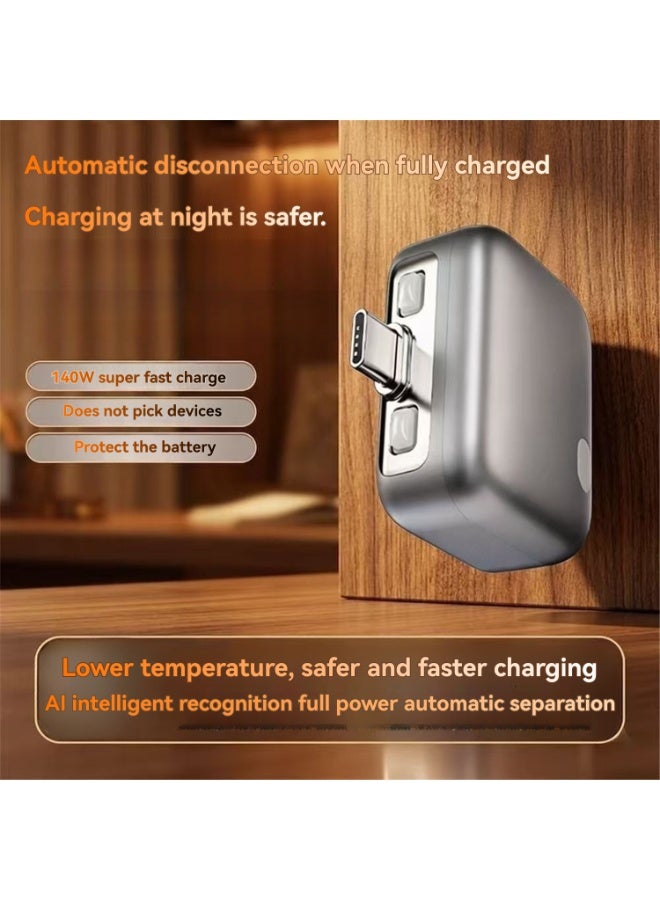 Automatic Disconnector, 140W Fast Charging, Overcharge Protection with Automatic Power Shut-off, Automatic Ejection Mechanism When Fully Charged—USB Overcharge Protection Adapter for Electronic Devices Space Grey - Image 3