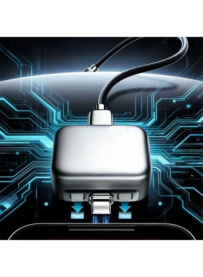 Automatic Disconnector, 140W Fast Charging, Overcharge Protection with Automatic Power Shut-off, Automatic Ejection Mechanism When Fully Charged—USB Overcharge Protection Adapter for Electronic Devices Space Grey - Image 2