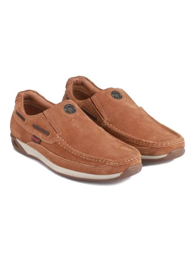 Red Chief Comfortable Leather Slip On Casual Sneaker Shoe -RC3504 Rust
