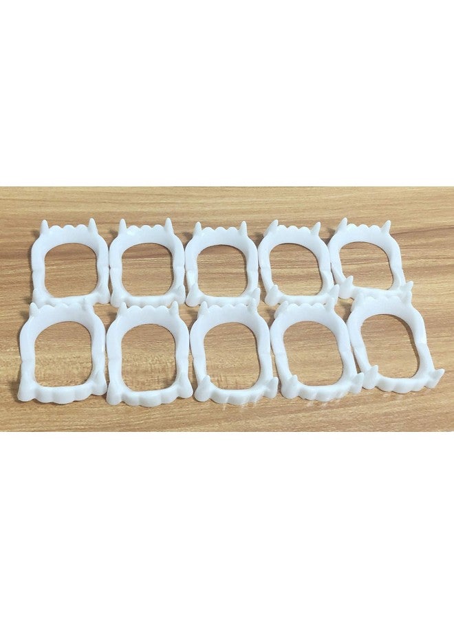 Dzrige White Plastic Vampire Teeth Demon Fangs Devil Dentures Cosplay Props Halloween Vampire Costume Accessory - Image 3
