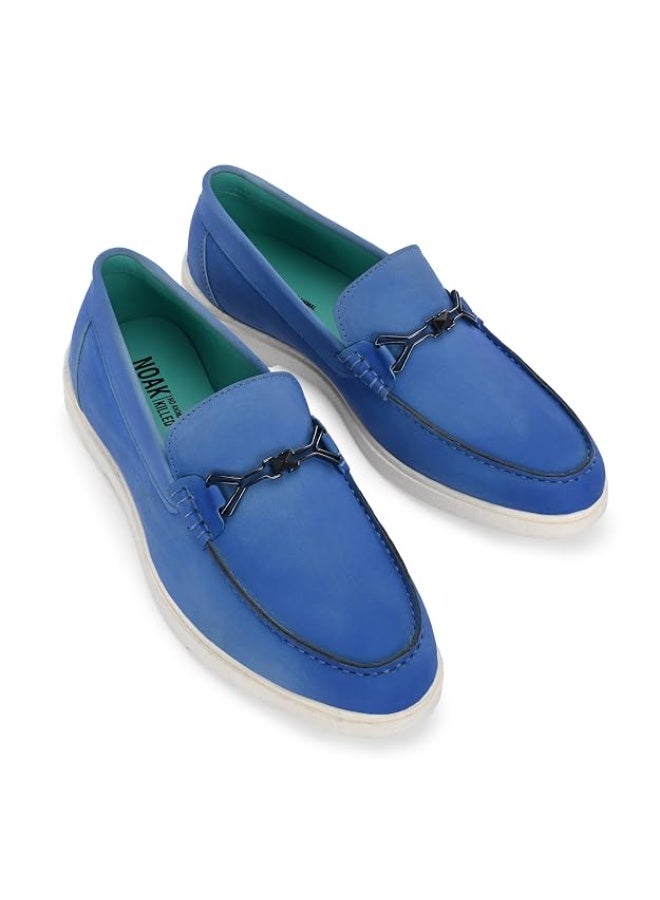 NOAK NO ANIMAL KILLED Casual Leather Material Slip-on Loafers Shoes Comfortable Shoes for Men|Blue|8 UK - Image 4