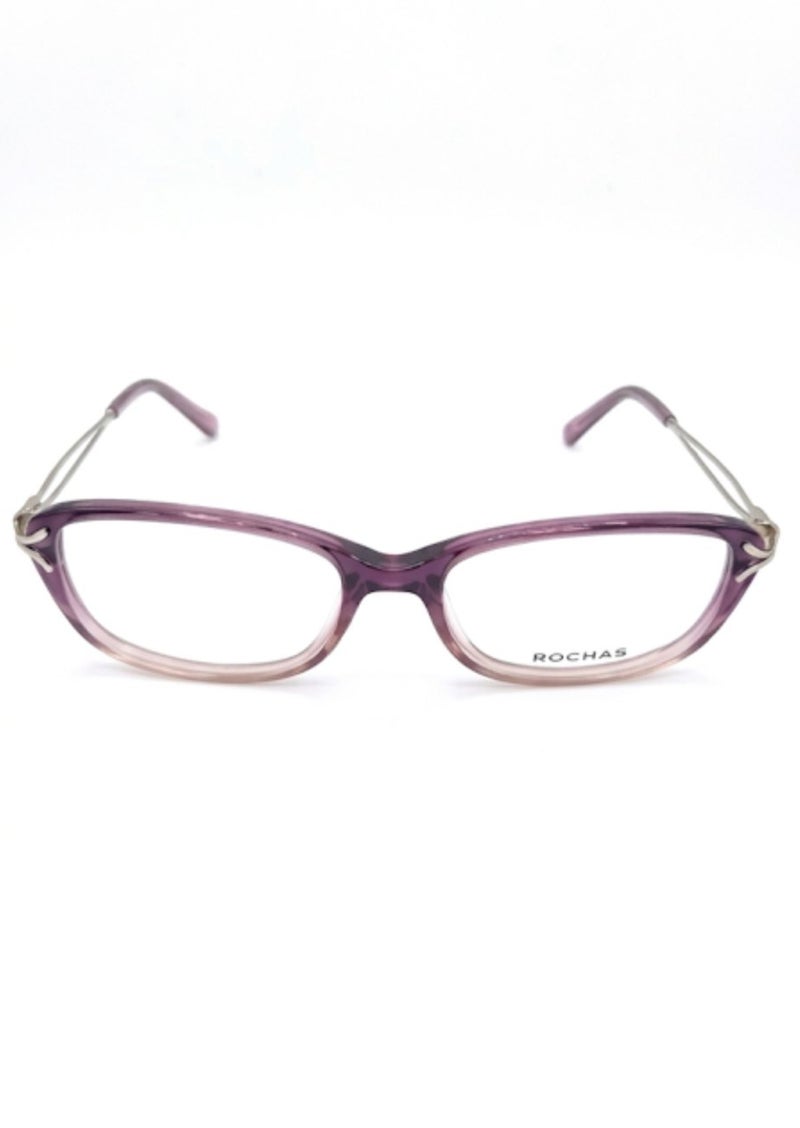 روشاس نظارة طبية نسائية من Rochas موديل R09170/P C03 إطار كامل شكل مستطيل معدن - Image 1