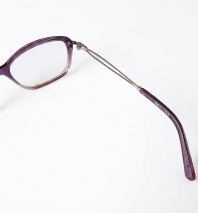 روشاس نظارة طبية نسائية من Rochas موديل R09170/P C03 إطار كامل شكل مستطيل معدن - Image 3