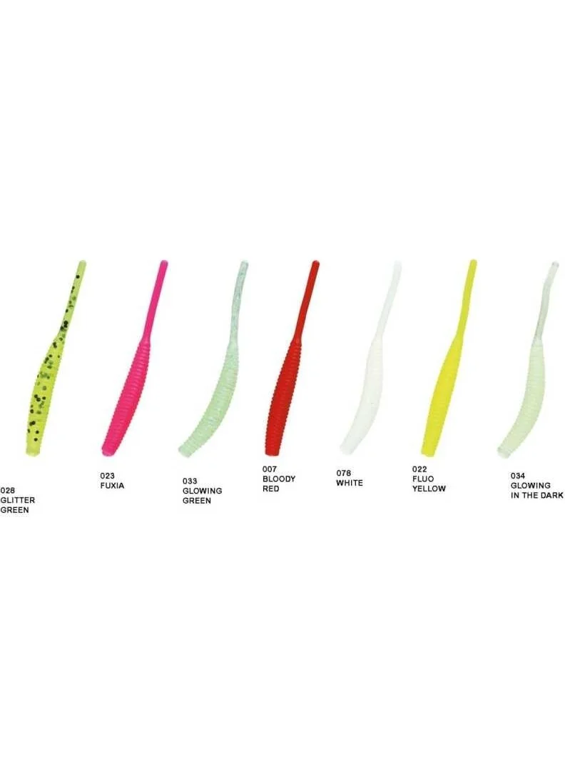 NOMURA Long Tail 5cm 0.5g 12 Pieces LRF Silicone 028