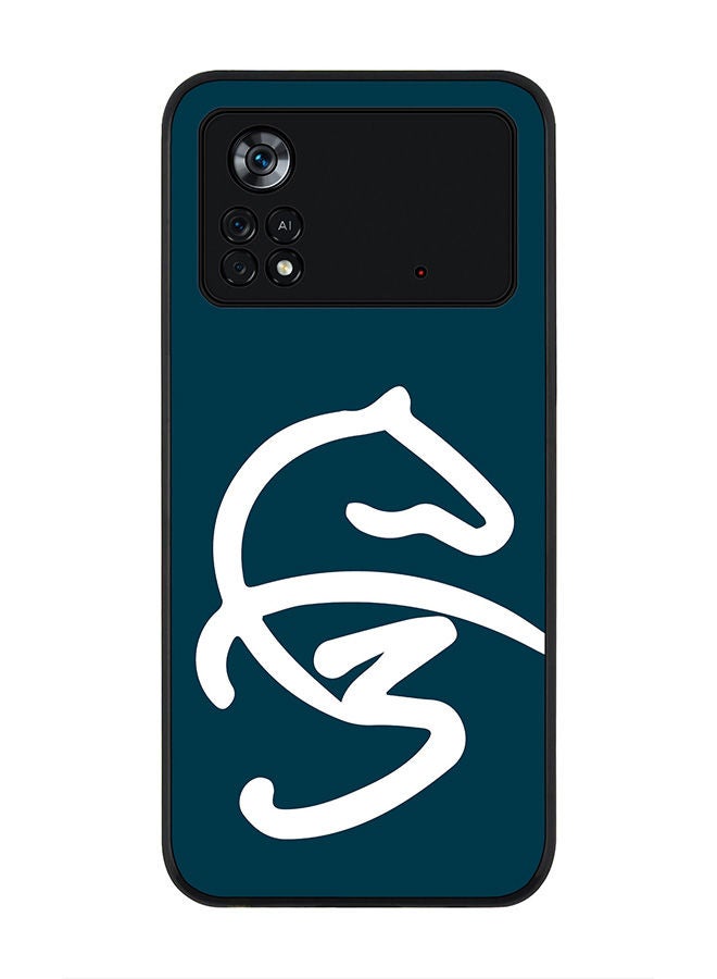 Stylizedd Rugged Black edge case for Poco M4 Pro 4G Slim fit Soft Case Flexible Rubber Edges Anti Drop TPU Gel Thin Cover -  Faz3 Style Blue - Image 1