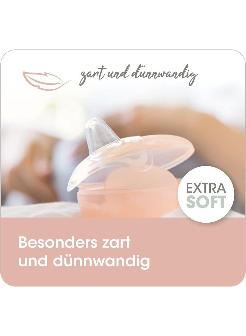 nip First Moments Nipple Shields with Box, Size L (24mm) - 2 Count | Extra Soft & Thin, 94% Midwife Recommendation | Made in Germany - Image 4