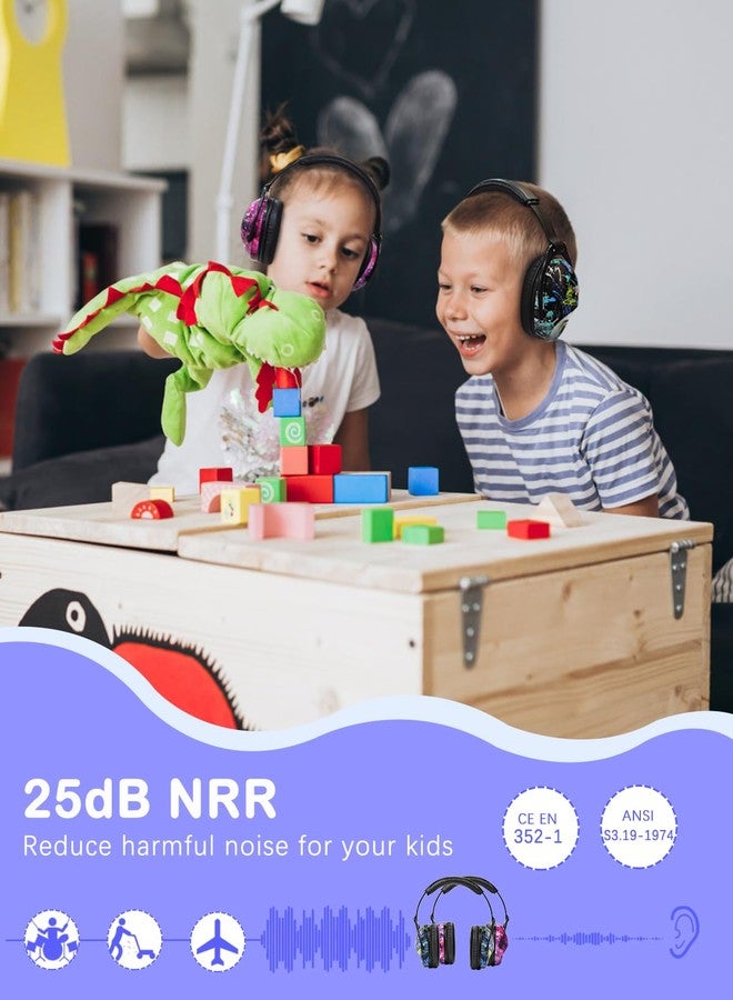ZOHAN Kids Ear Protection 2 Pack, Hearing Protection Safety Ear Muffs for Children Have Sensory Issues, Adjustable Noise Reduction Earmuffs for Concerts, Fireworks(Nebula&Rap) - Image 4