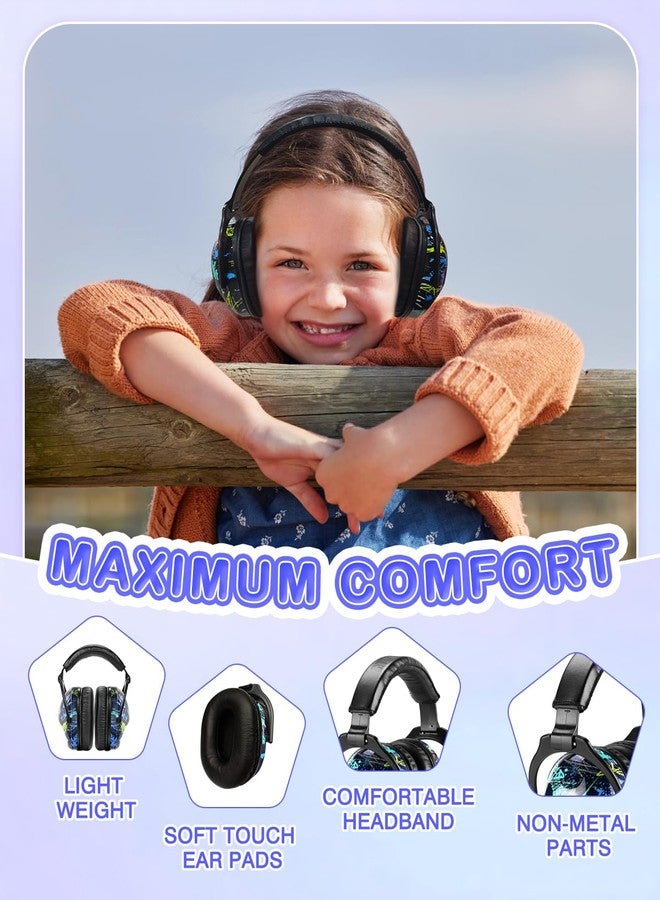 ZOHAN Kids Ear Protection 2 Pack, Hearing Protection Safety Ear Muffs for Children Have Sensory Issues, Adjustable Noise Reduction Earmuffs for Concerts, Fireworks(Nebula&Rap) - Image 5