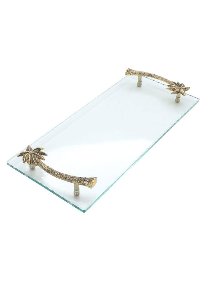 السيف  صينية تقديم زجاجية شفافة مقاس 45×20×2 سم - Image 2