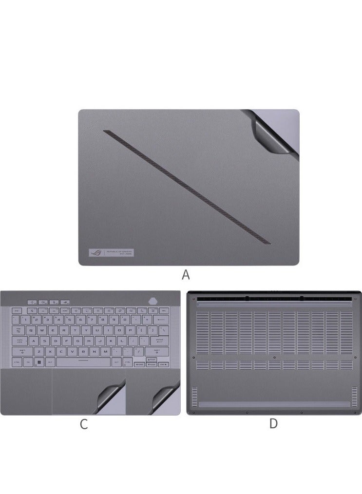 Laptop Decal Cover Compatible with 16 inch ASUS ROG Zephyrus G16 2024 GU605M, Anti-Scratch Sticker Three Sided Notebook Film