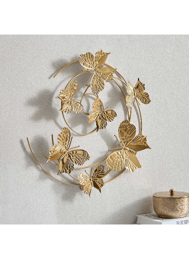 Home Box Percy Capri Metal Butterfly Wall Art - 49.5x52.1x3.2 cm - Image 1