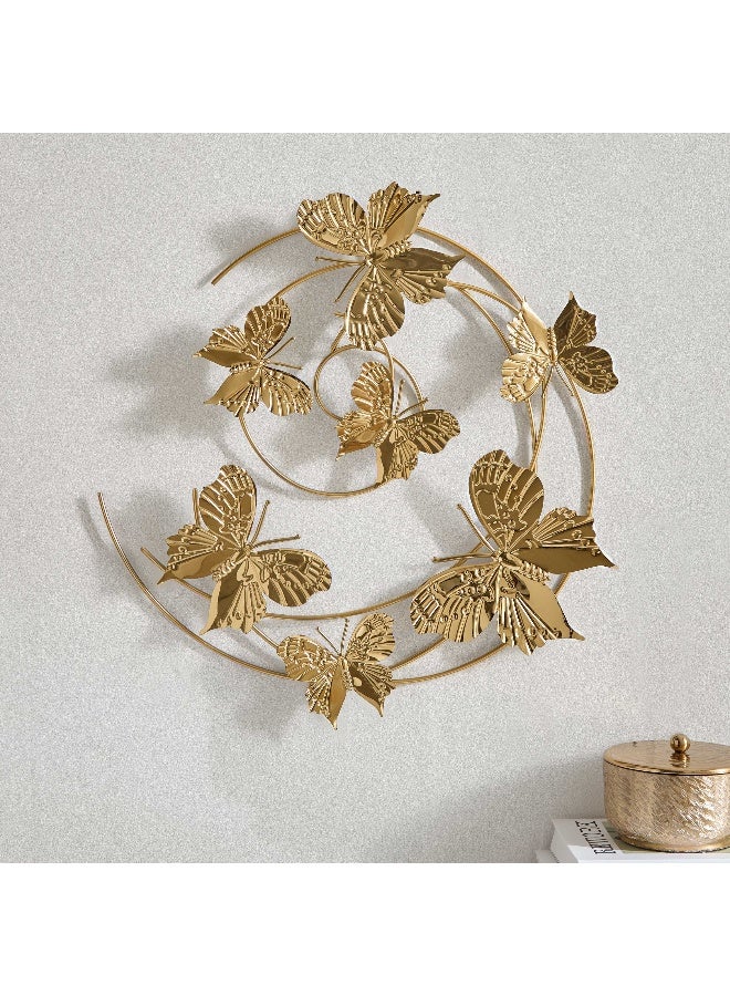 Home Box Percy Capri Metal Butterfly Wall Art - 49.5x52.1x3.2 cm - Image 2