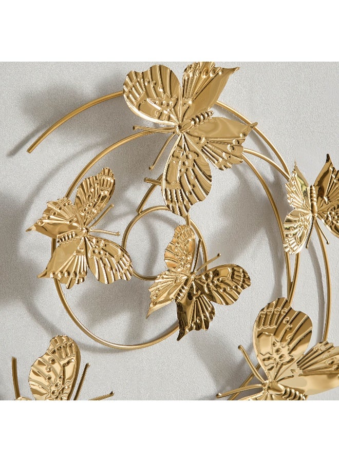 Home Box Percy Capri Metal Butterfly Wall Art - 49.5x52.1x3.2 cm - Image 3