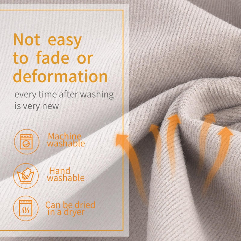 Pucmaoci غطاء سرير الأطفال من قماش الكوردuroy لدوكاتوت ديلوكس + | 100% قطن مضاد للحساسية بجودة عالية للأطفال حديثي الولادة (غطاء فقط) (رمادي) - Image 4