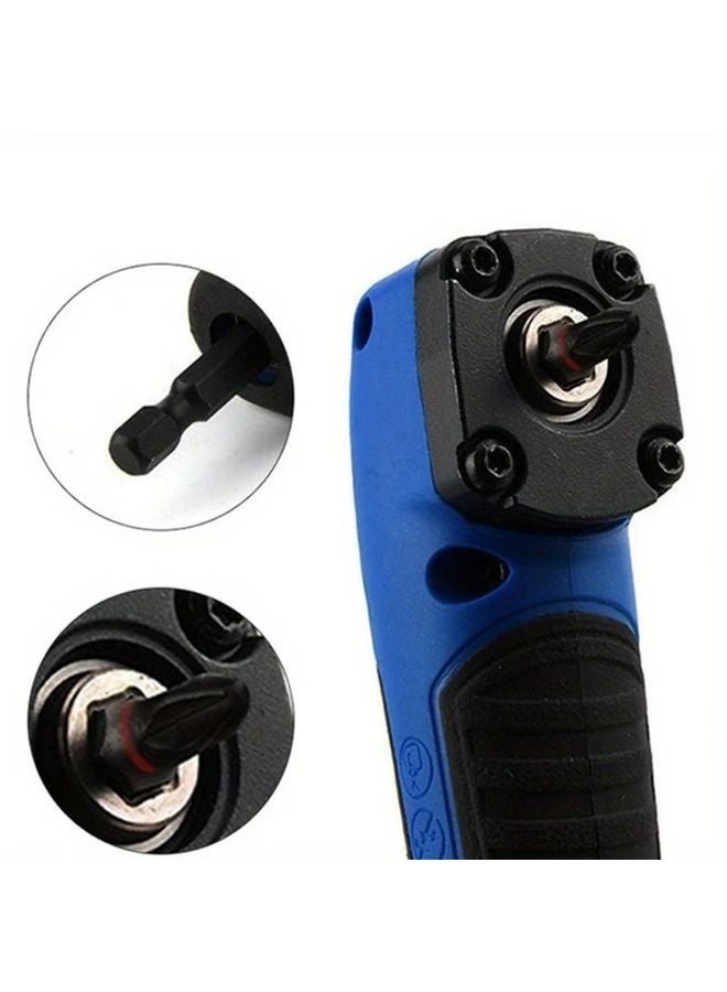 Blue 1 4 Inch Hex Wrench Drill Bit Socket Holder 90 Degree Right Angle Extension Driver Adapter Magnetic Screwdriver Manual Tool - Image 3