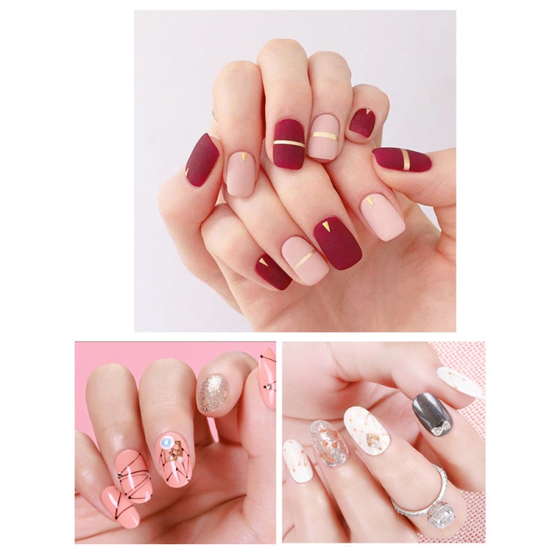 Nail Tool Kit Nail Pens Nail Painting Brushes Nail Dotting Tool Nail Decorations Nail File Color Rhinestones Manicure Tools for Nails Beauty - Image 3