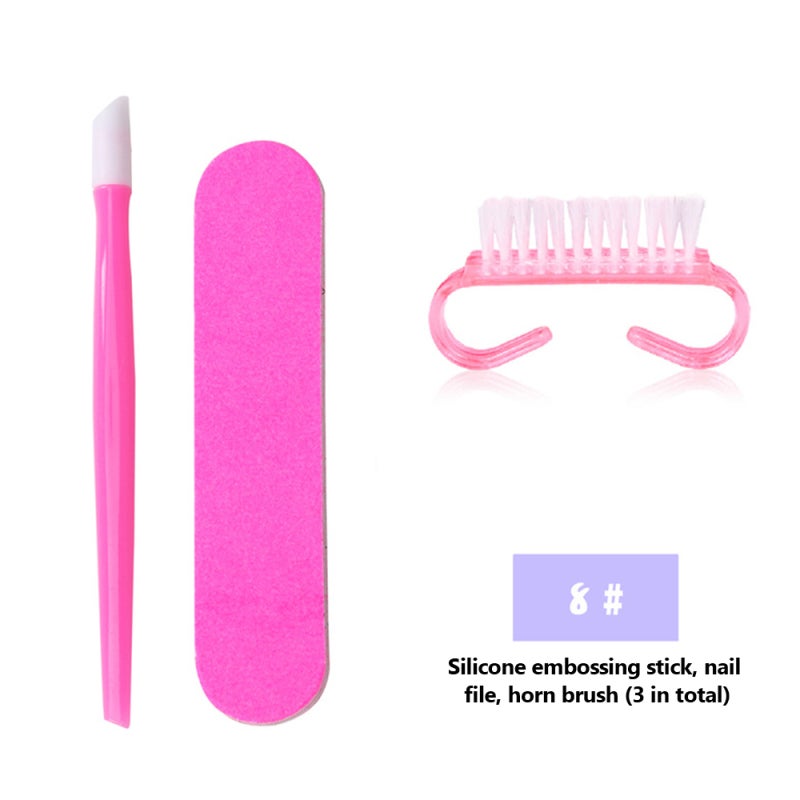 Nail Tool Kit Nail Pens Nail Painting Brushes Nail Dotting Tool Nail Decorations Nail File Color Rhinestones Manicure Tools for Nails Beauty - Image 4