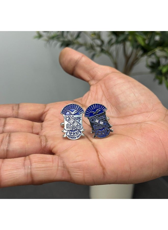 Desert Cactus - Phi Beta Sigma Cufflinks Fraternity Greek Formal Wear Blazer Jacket (Silver Color Crest Cufflinks) - Image 1