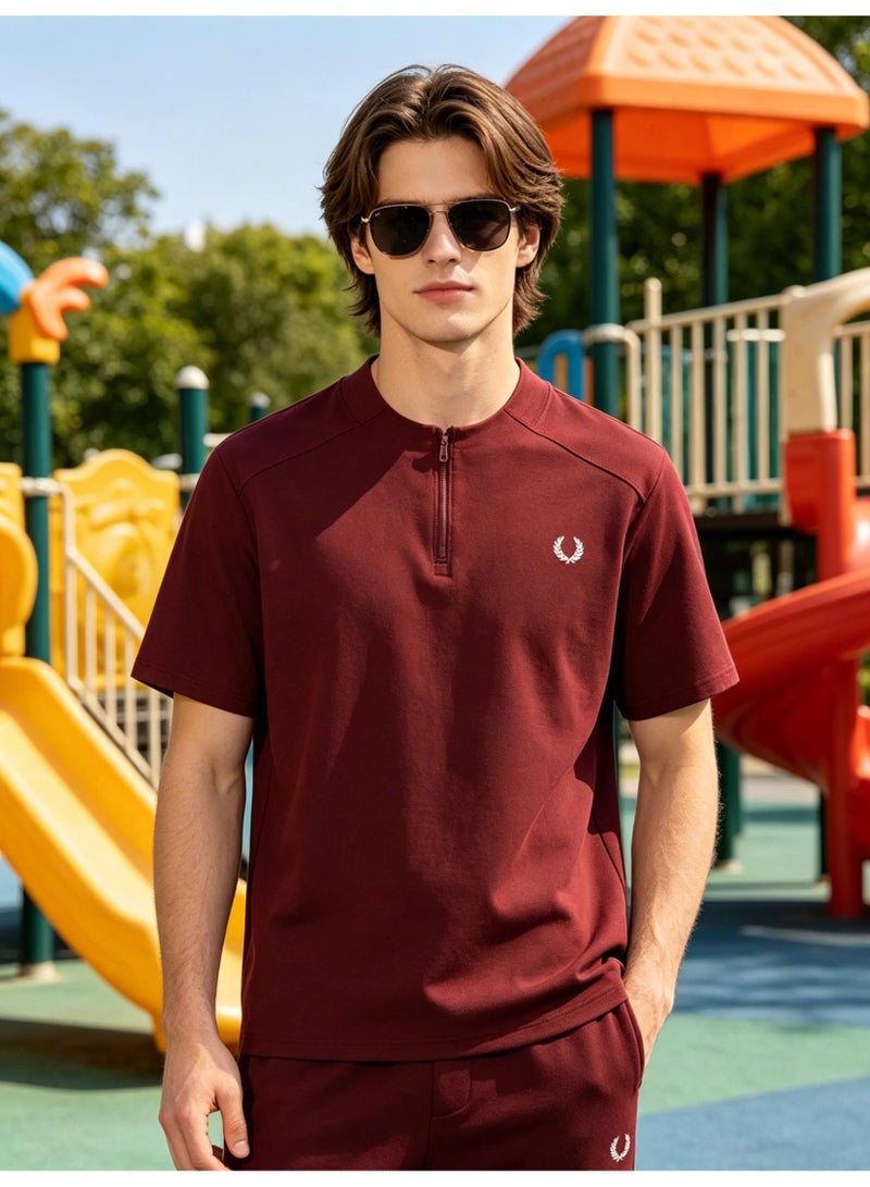 فريد بيري Fred Perry men's and women's laurel logo T-shirt | T-shirt/classic casual pullover/cotton 300g - Image 5