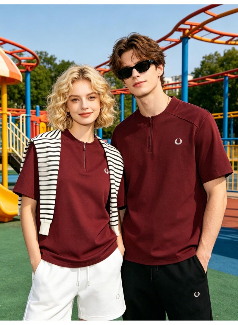 فريد بيري Fred Perry men's and women's laurel logo T-shirt | T-shirt/classic casual pullover/cotton 300g - Image 3